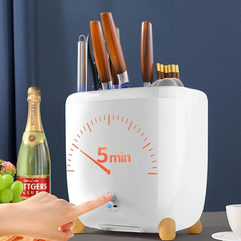 

ZK30 Sterilization Knife Holder Stand Multil Holder Knife Organizer Inserted Storage Holder Household UV Disinfect Storage Rack