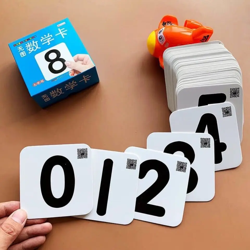 

Chinese Learning Cards Children Literate Recognize Numbers Math Cards Early Education Enlightenment Chinese Characters Books Art