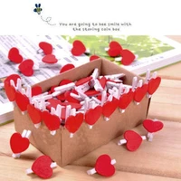 20 pcs kawaii love hearts wooden paper clips photo paper peg pin clothespin craft postcard clips office binding supplies