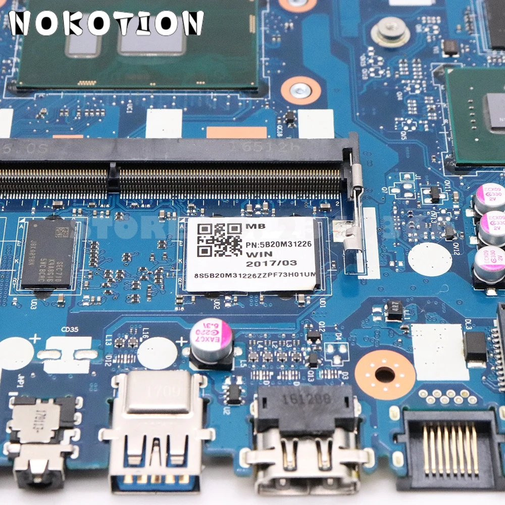 NOKOTION ноутбук материнская плата для Lenovo 510-15IKB 5B20M31226 CG413 CG513 CZ513 NM-A981 SR2ZU I5-7200U DDR4 HD 620