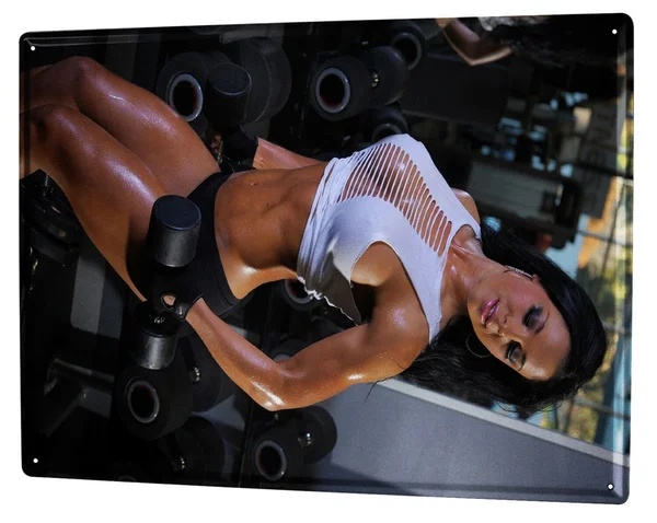 

Tin Sign XXL Sexy Girl fitness club Metal Tin Sign Metal Posters Retro Home & Living Gifts Home & Kitchen Stickers Chic Painting