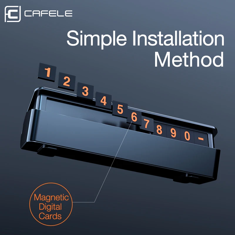 cafele car temporary parking card holder magnetic hide phone number card plate parking card automotive interior accessories free global shipping