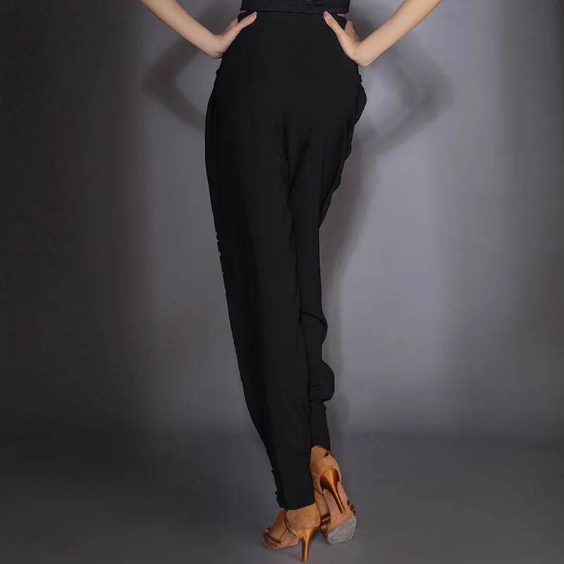 Новинка 2021 брюки для латинских танцев женщин национального стандарта высокая