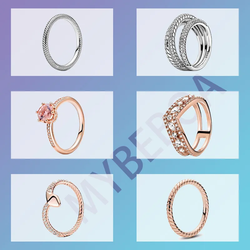

2020 New Autumn 925 Sterling Silver Ring Pave Snake Chain Pattern Ring Crown Rings Women Engagement Anniversary Jewelry