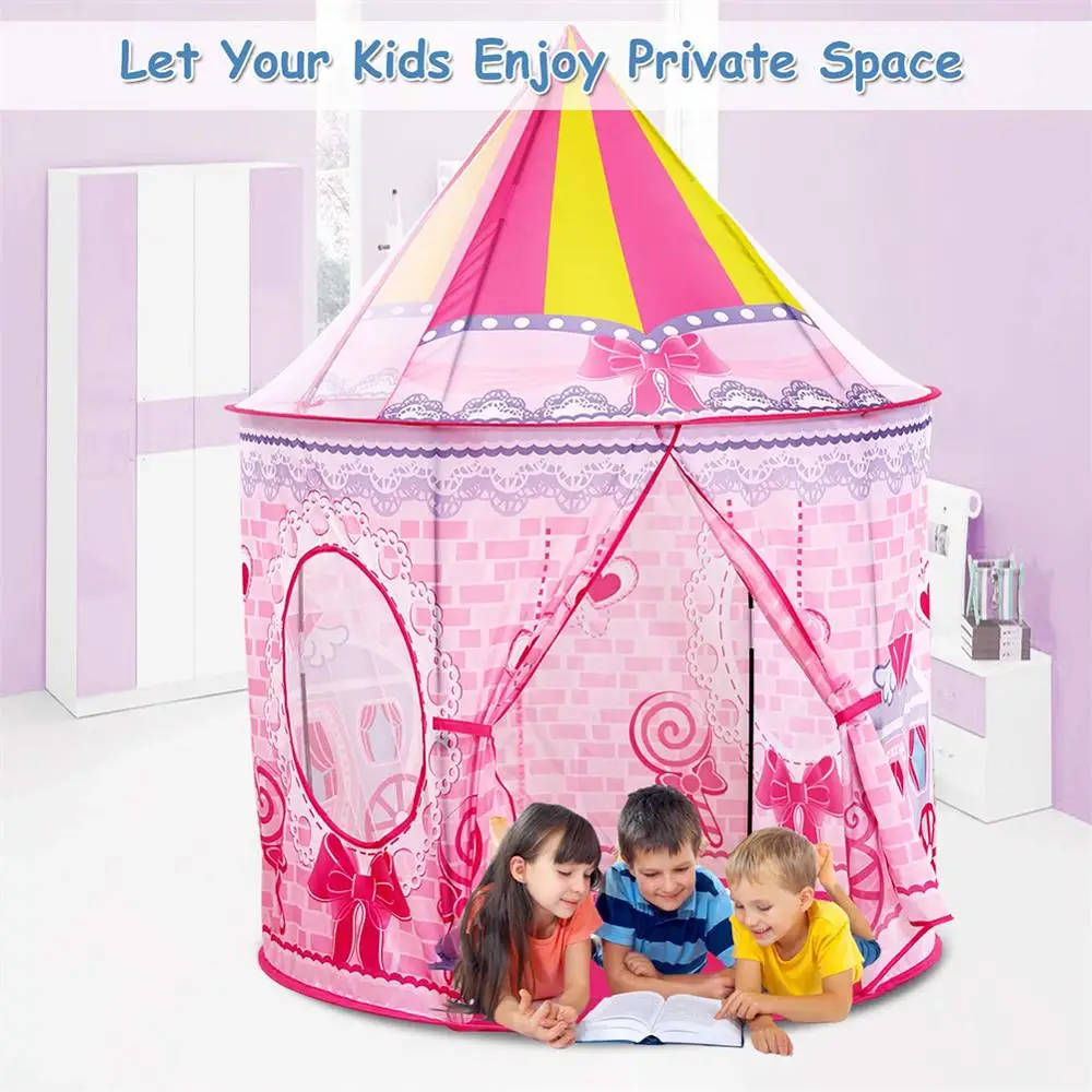 135CM Kids Princess Play Tent Portable Indoor Outdoor Camping Baby Tents House Hut For Toys gift | Спорт и развлечения