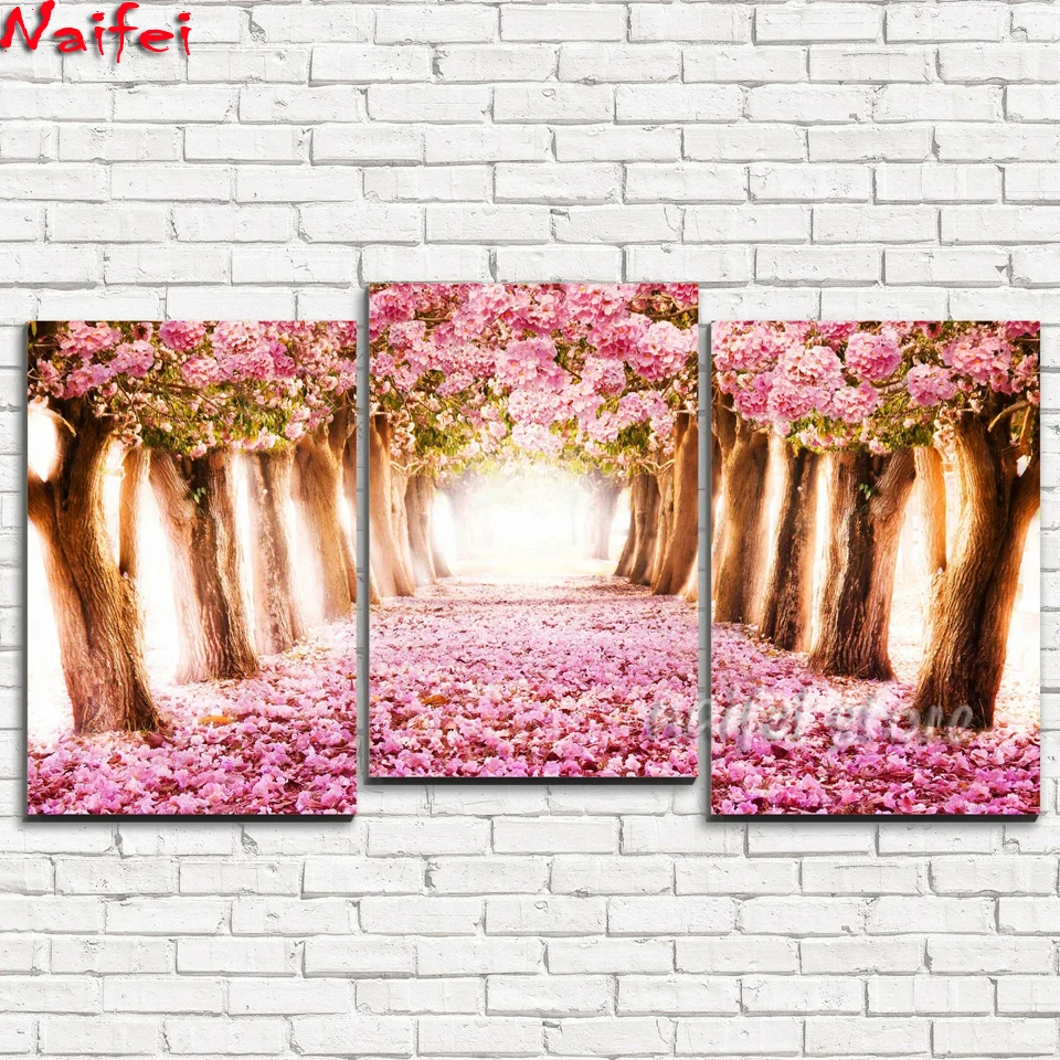 

Triptych Blue Lake Full Square Drill 5d Birch forest Landscape 3pcs Diamond Embroidery DIY Diamond Painting Cross Stitch kit