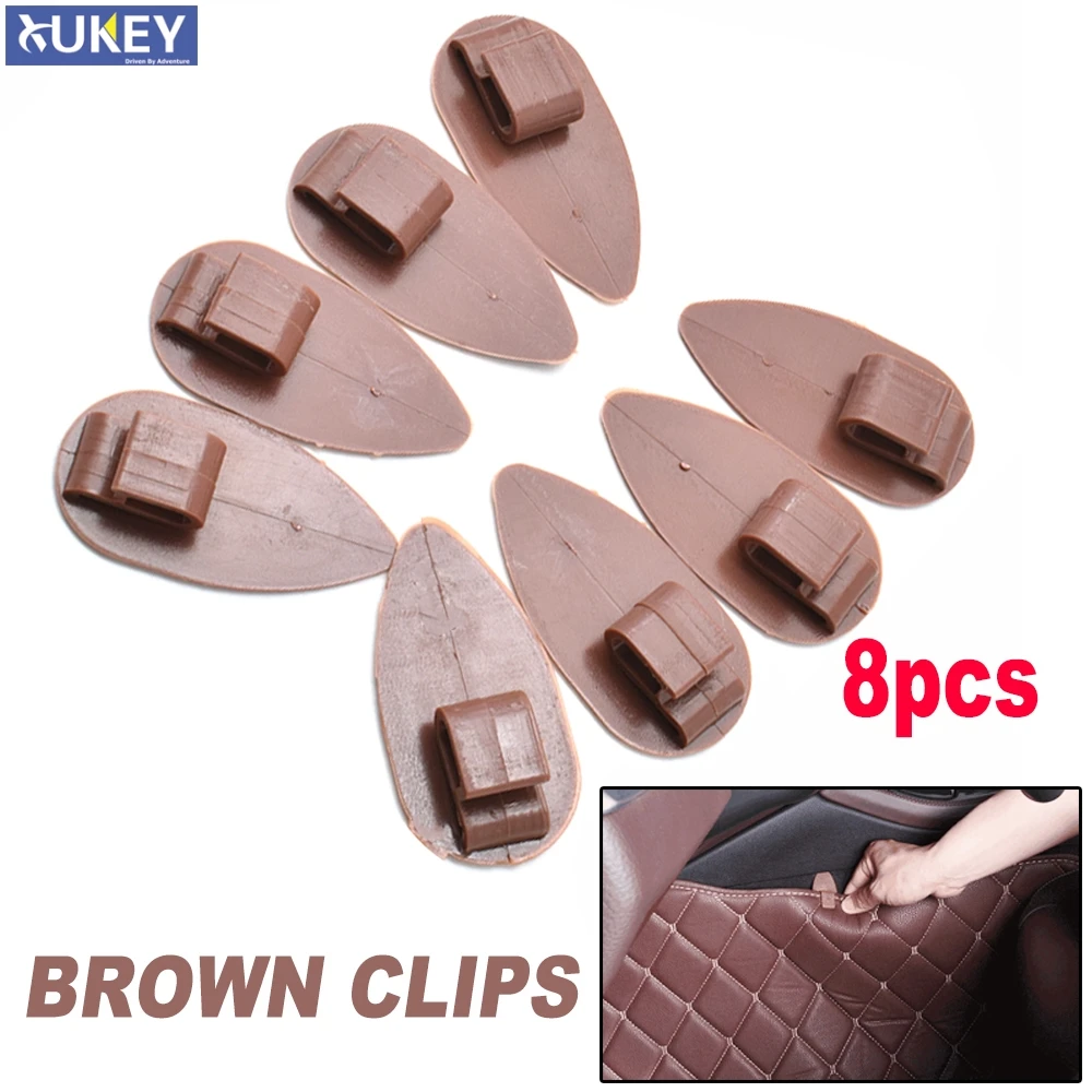 8 шт. автомобильные коврики противоскользящие зажимы Коричневый Ковер