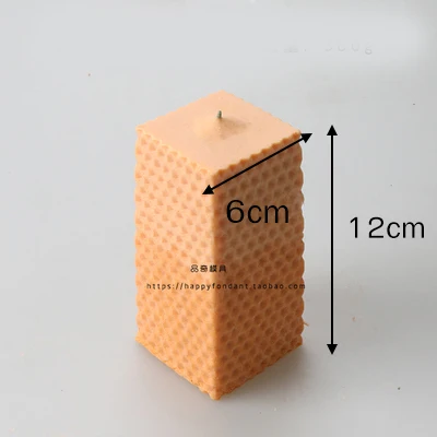 Квадратный круглый и шестиугольный сотовый формы 3D Свеча Плесень силиконовая форма для мыла. Глины Соль резьба плесень - Цвет: Темно-серый