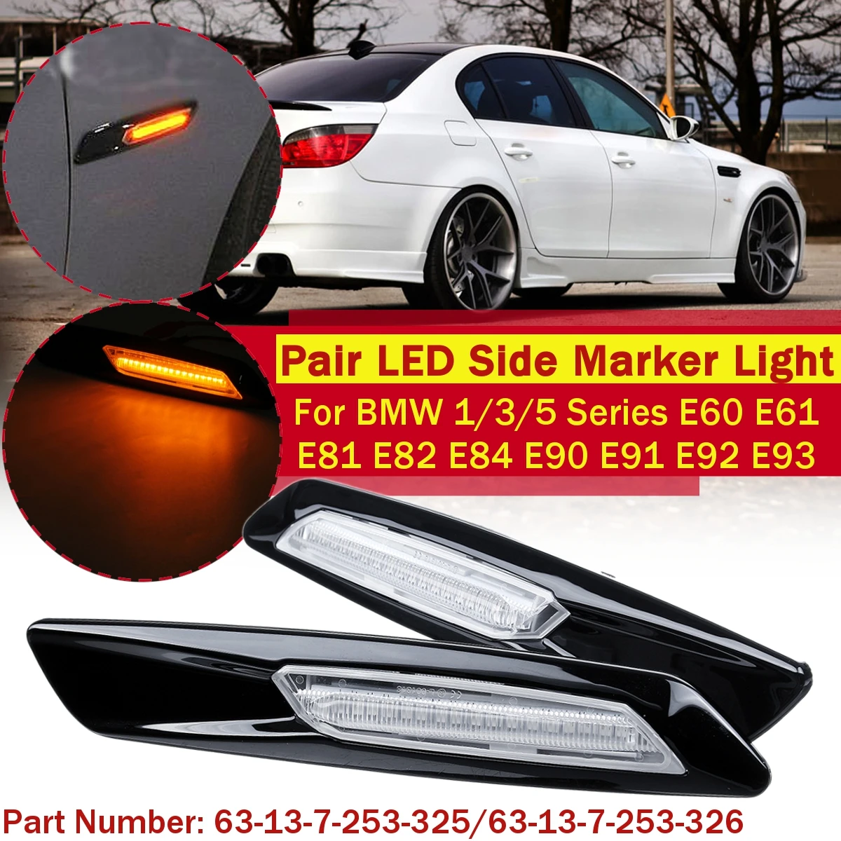 Светодиодный указатель поворота для BMW E46 E60 E61 E81 E82 E87 E88 F30 E90 E91 E92 E93 6