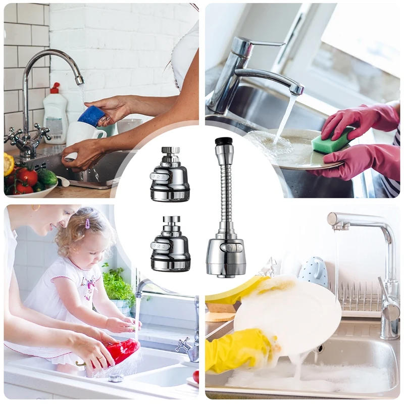 

3Modes Kitchen Water Faucet Aerator Home Pressure Water Diffuser Bubbler Water Saving Filter Shower Head Nozzle Tap Connector