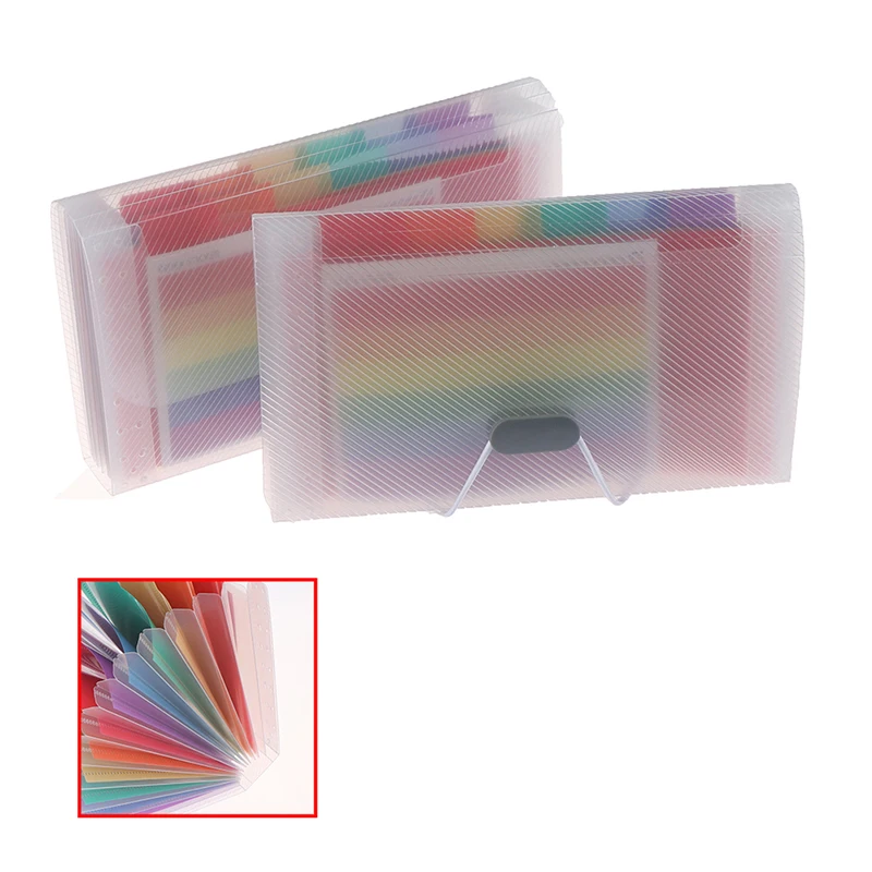 

Office Supplies A6 Expanding File Folder Organizer Document Wallet Organizer Bag 13 Layer Rainbow Stationery
