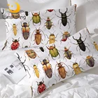 Чехол-наволочка с рисунком насекомых, в стиле хипстера