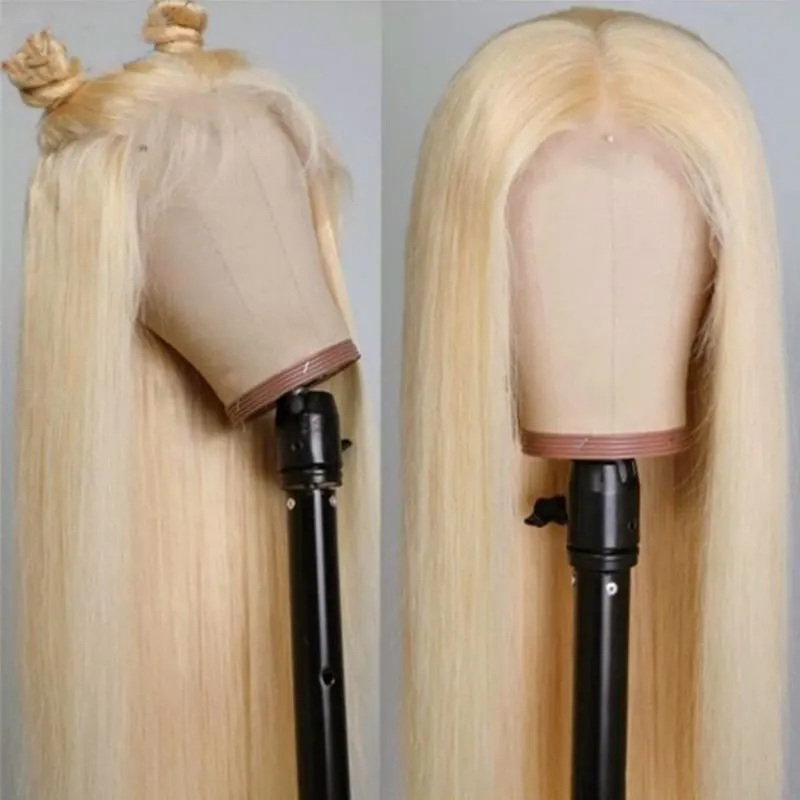 Peruvian 613 Full Lace Human Hair Wigs Straight Honey Blonde Pre-Plucked Hairline 150 Shining Star Remy | Шиньоны и парики