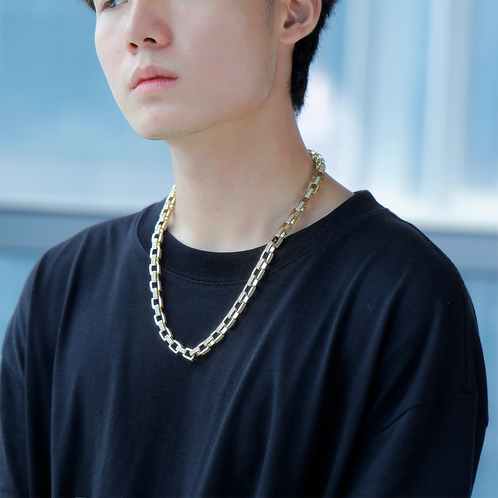 Новый весенний шарф JINAO с застежкой Шарм 8 мм из кубинской цепи Майами кубическим