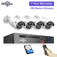 hiseeu 5mp 3mp h 265 8ch poe security surveillance camera system kit set ai face detection audio record ip home cctv video nvr