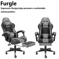 furgle pc gaming chair ergonomic office chair desk chair with lumbar support flip up arms headrest high back computer chair