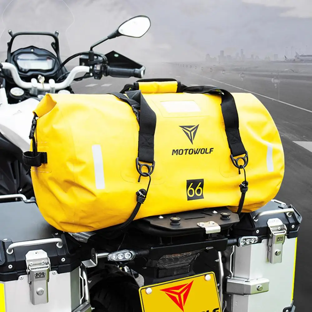 Водонепроницаемый мотоциклетные задние сумка Путешествия сухой мешок Moto 40/ 66/ 90 л