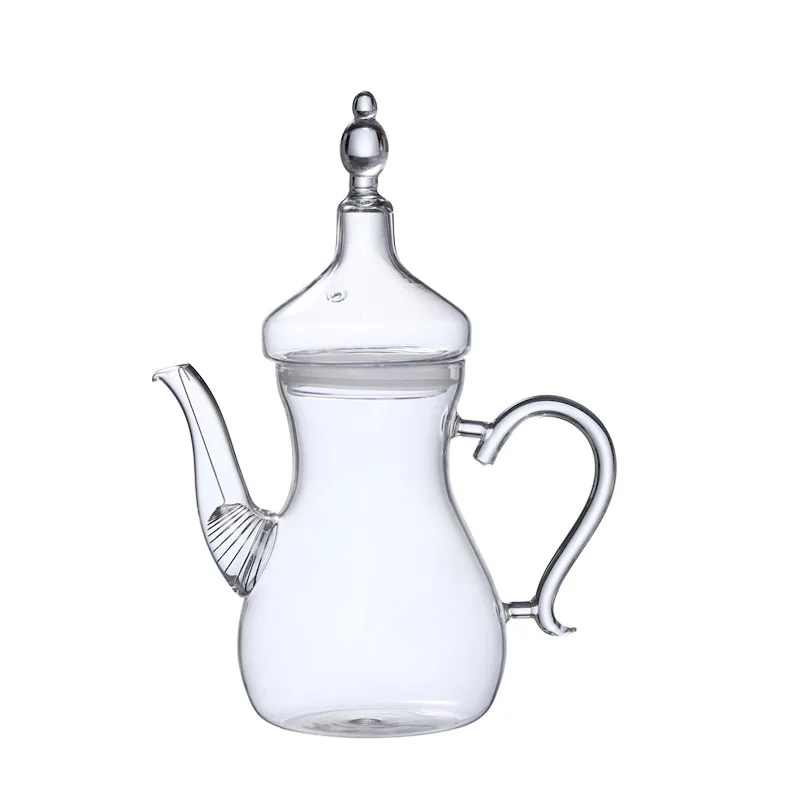 

Arabian heat-resistant glass pot, coffee pot, high temperature resistant transparent glass pot, flower teapot