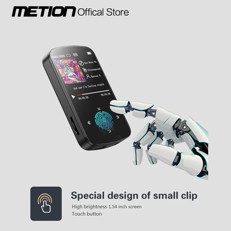 M9 MP3 плеер Bluetooth 32 ГБ музыка Сенсорный экран поддерживает FM/запись/шагомер/видео MP4 задний зажим Walkman спортивный.