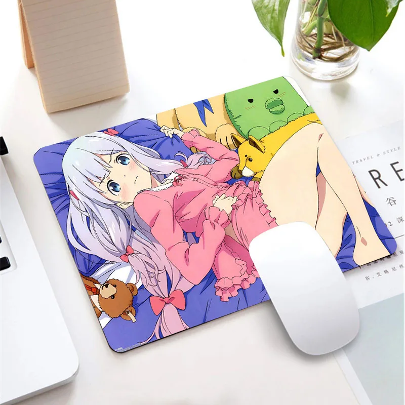 

White hair girl Waterproof Non-slip Lockedge Large Small Size Learning Gamer Mouse Pad Gaming AccessoriesLaptop Keyboard Mat