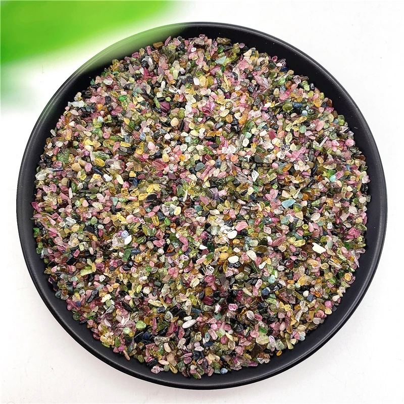 

50 г (1-3 мм), природный турмалиновый камень Кристальный гравий образца домашний декор для аквариума Настенный декор Исцеление Камень с теплой...