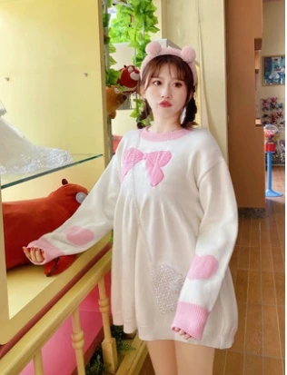 Свитер с длинным рукавом для принцессы Сладкая Лолита свободный облегающий