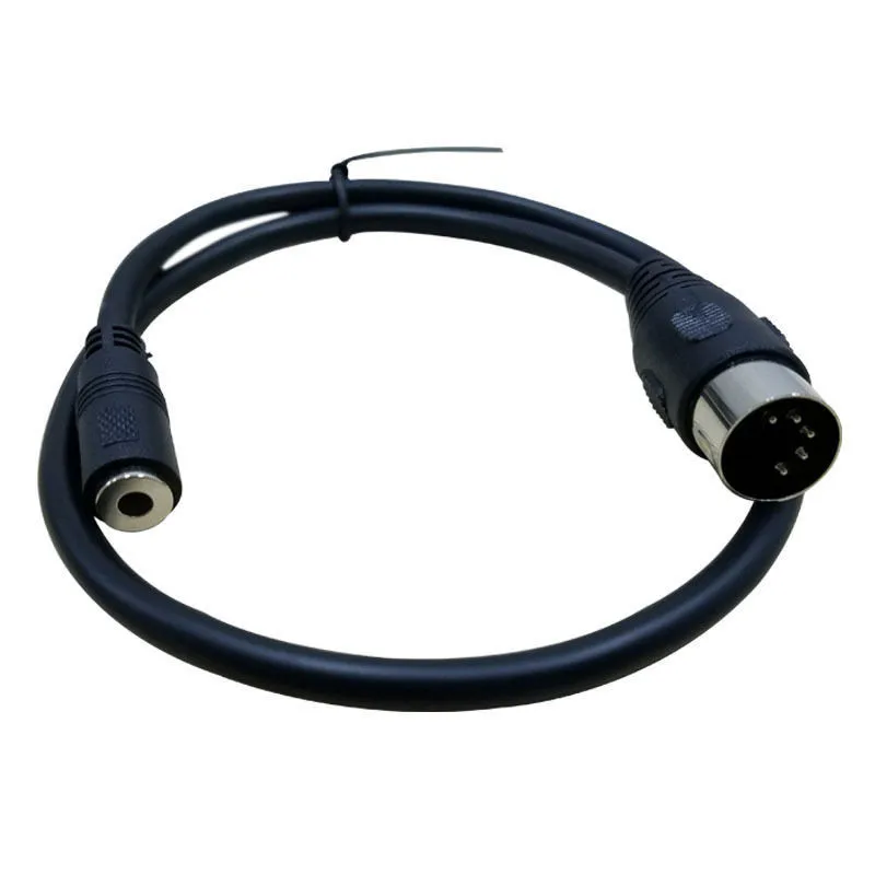 

3.5mm female to DIN 5 Pin MIDI Male Plug Cable 50CM 1.5M Audio AUX output Headphone Microphone Stereo Jack Adapter Cable 5pin