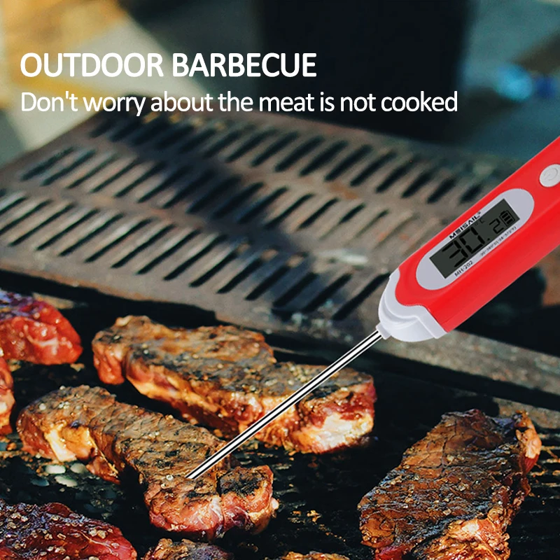 

Кухонные инструменты для приготовления пищи и мяса, зонд, цифровой термометр для барбекю от-50 до 300 °C, мгновенное считывание, термометр для д...