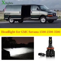 xlights car bulb for gmc savana 1500 2500 3500 led headlight 12v 24v 6000k low high beam canbus no error light lamp accessories