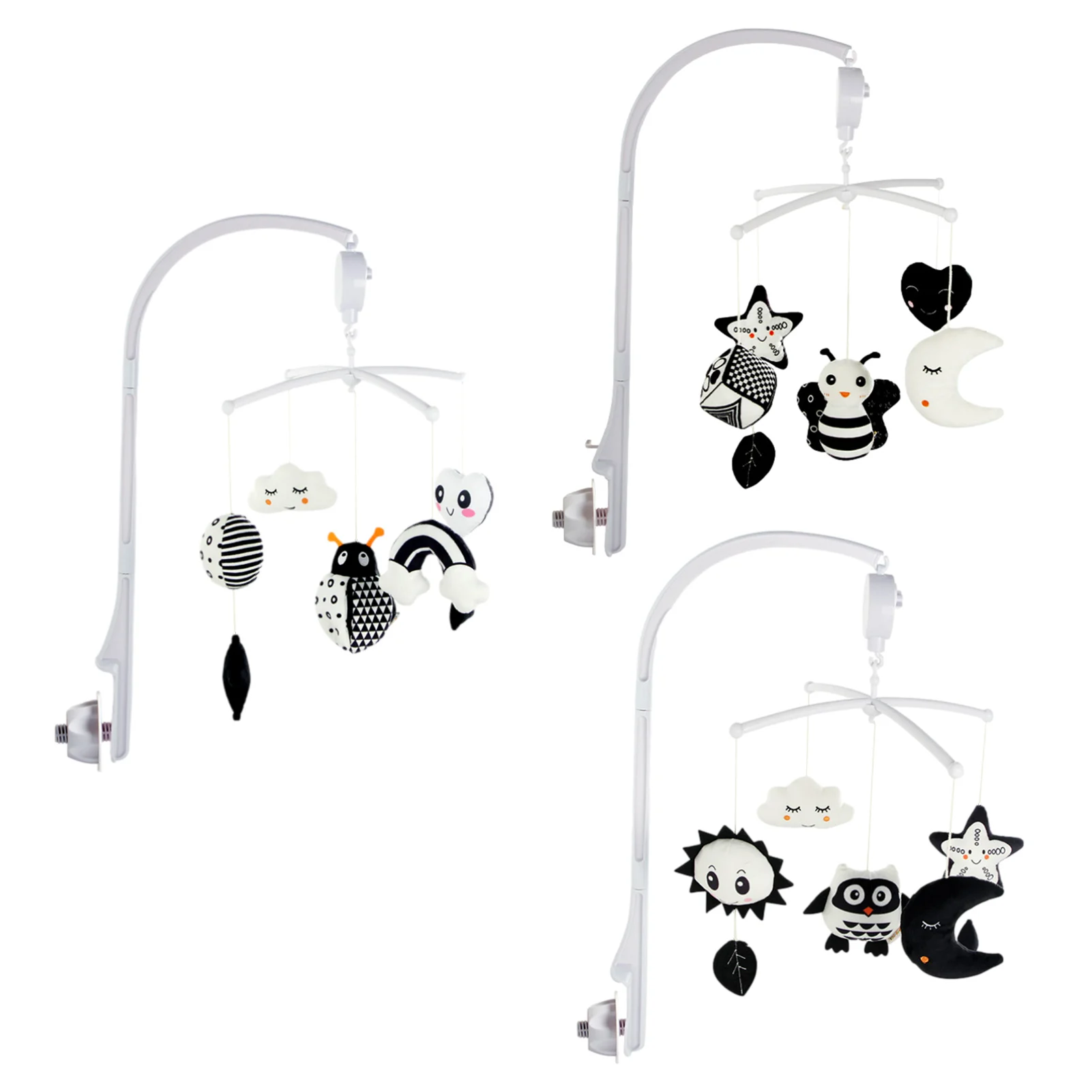 

Baby Crib Rattles Baby Toys 0-12 Months Infant Clockwork Toy Black And White Animal Music Box Bed Bell Toy Mobile Newborn Toys