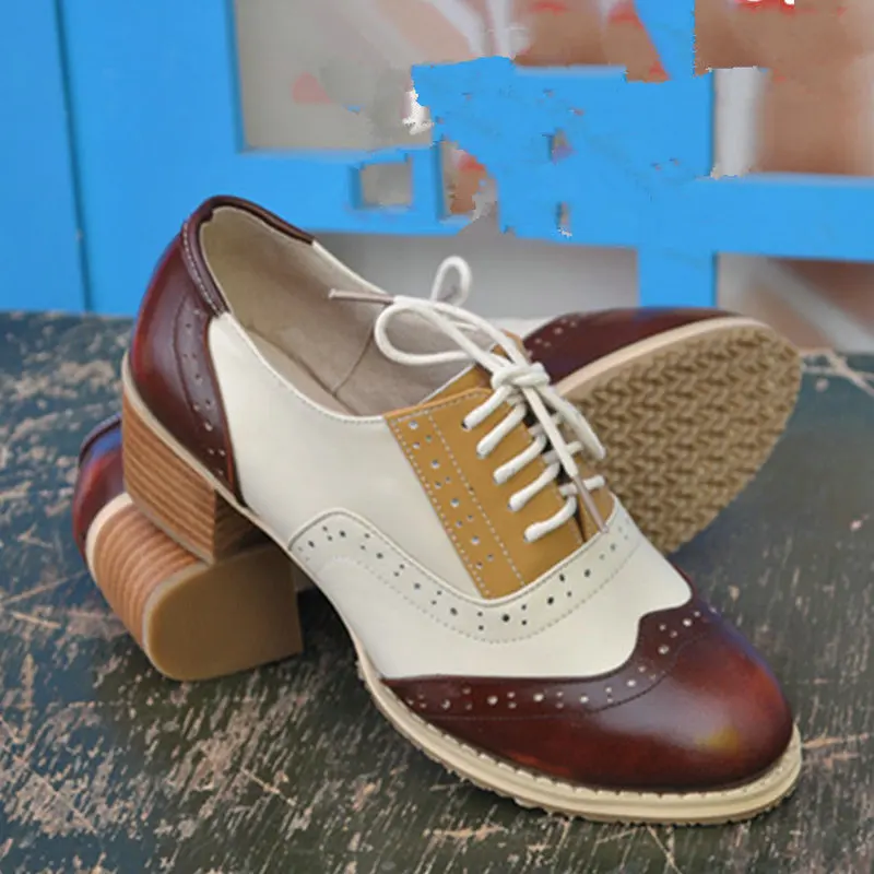 Оксфорды из натуральной кожи Туфли на шнуровке лодочки женские туфли плоской