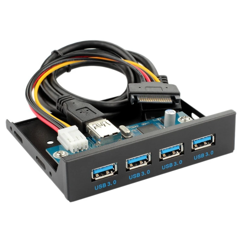 

USB 3.0 Front Panel 3.5 Inch Four-Port HUB 6Gbps Computer Floppy Drive Expansion Board for Desktop PC