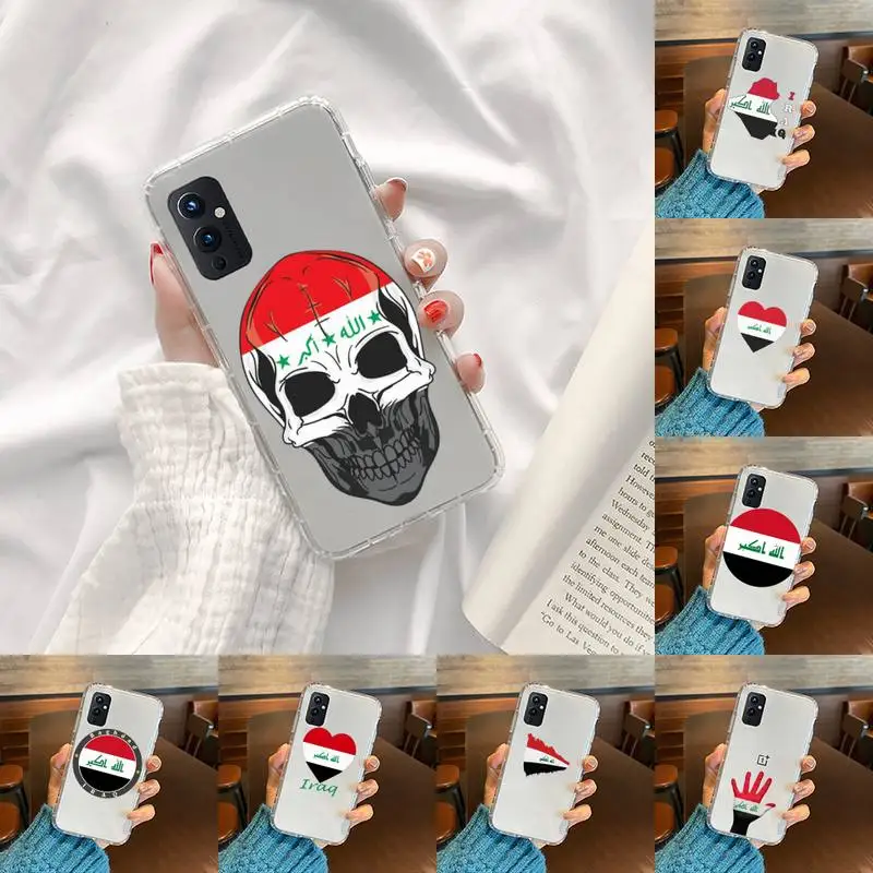 

Iraqi flag Phone Case Transparent For OnePlus 9 8 7 7t 8t Oppo find X3 X2 reno5 Vivo X60 X50 Pro MeiZu 17 16XS