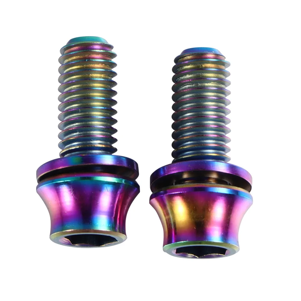 2 шт. винты из титанового сплава для рамы велосипеда|Дверные зажимы нержавеющей