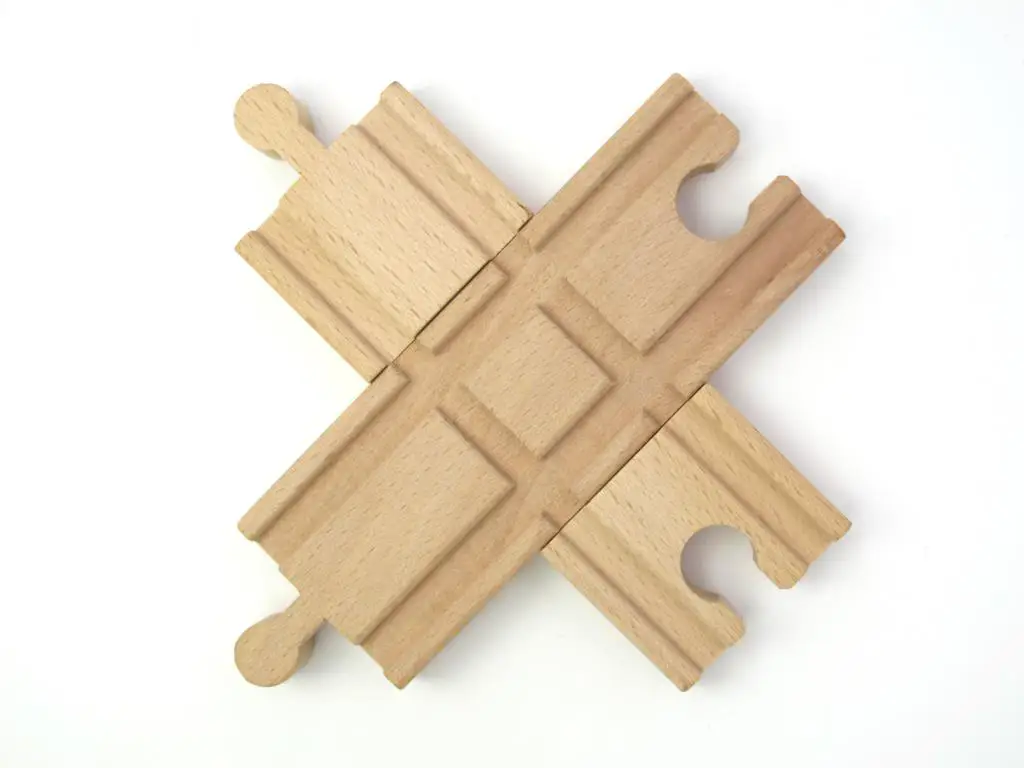 Aksesori Trek Pemandangan Kayu Jembatan A X Rel/Y Rel/Jalur Lintas Ganda Cocok untuk Kereta Kayu Brio Anak Laki-laki/Mainan Anak-anak