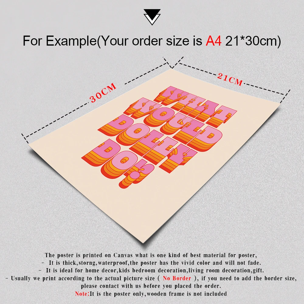 Будет Долли делать красочные вдохновляющие цитаты настенное Искусство Холст