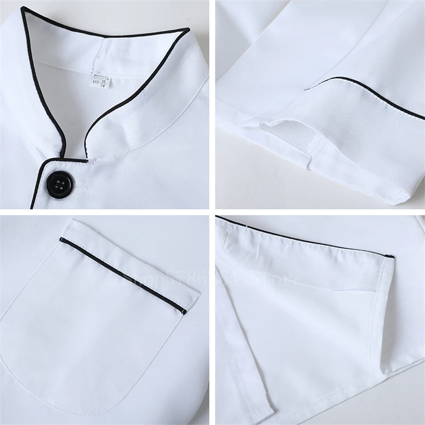 

Long Sleeve Chef Cooking Workwear High Quality Breathable Kitchen Restaurant Waiter Professional Uniform Baking Work Jacket