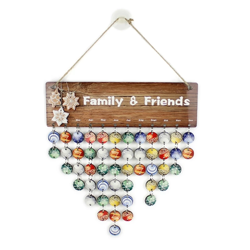 

DIY Wooden Family Friends Date Mark Sign Sublimation Blanks Calendar Board Decor DIY Hanging Calendar