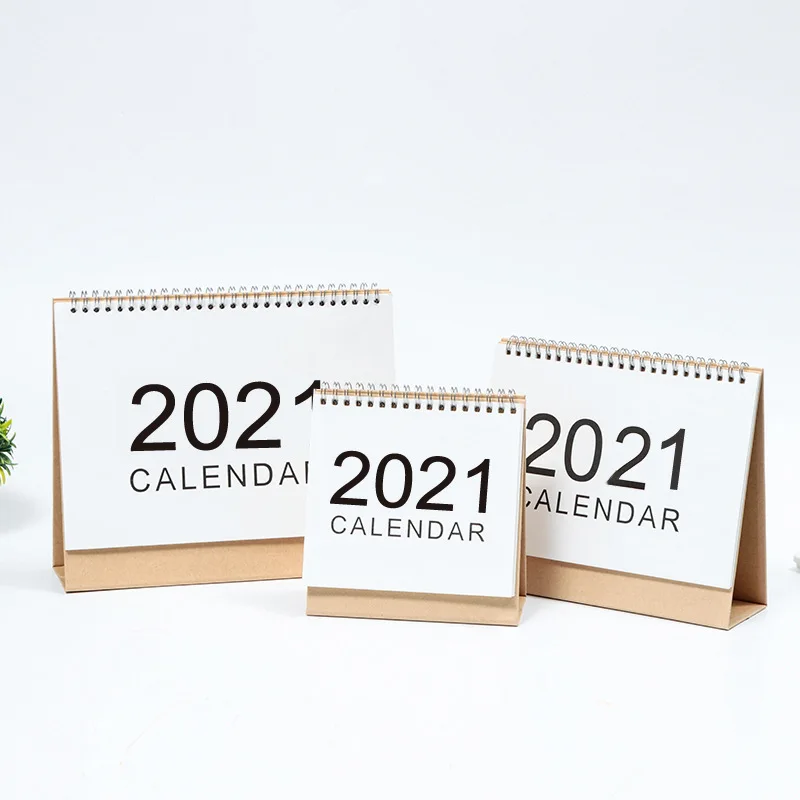 2021 простой Настольный календарь в виде спирали креативный блокнот для записей