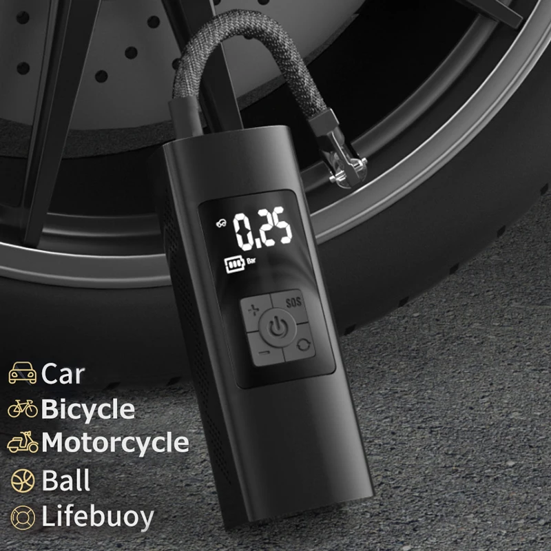 

6000mAh Car Air Compressor 12V 150PSI Wireless Electric Portable Inflator Pump For Motorcycle Bicycle Car Tyre Balls Air Pump