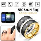 Смарт-Кольцо мужское ZHOUYANG NFC, титановая сталь, водонепроницаемое, с цифровой технологией, не тускнеет, ювелирные изделия 45
