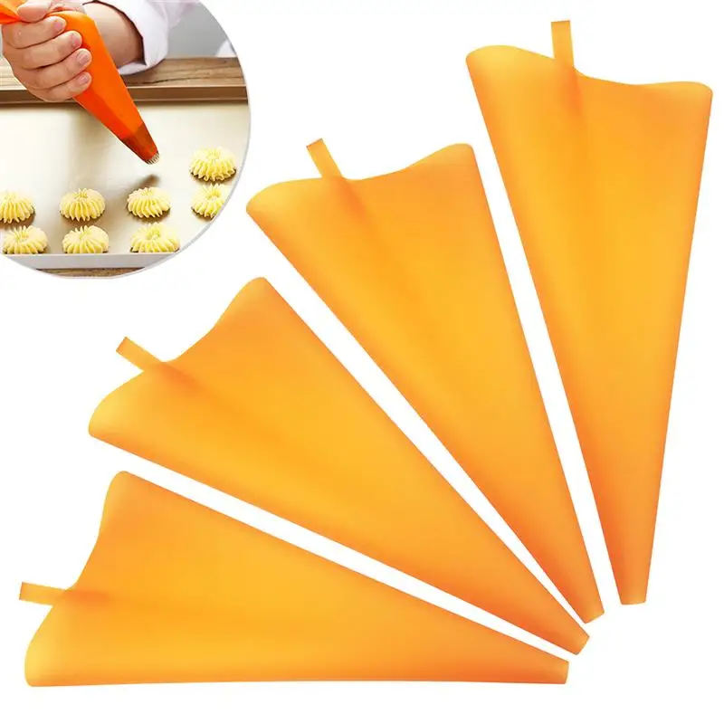 

1 Piece Cake Pastry Icing Piping Bag Reusable Silicone DIY Cake Cream Bag Homemade Decorating Cake Tools Bakeware Accessories