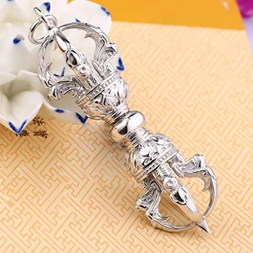 

Buddhism Vajra Pestle Pendant Necklace 925 Silver Xiangmo-chu Small Size / 6 cm x 1.5 cm / 15 g