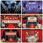 Фон для фотосъемки с изображением красной ковровой дорожки Голливуда, кинотеатра, покера, игральных карт, казино