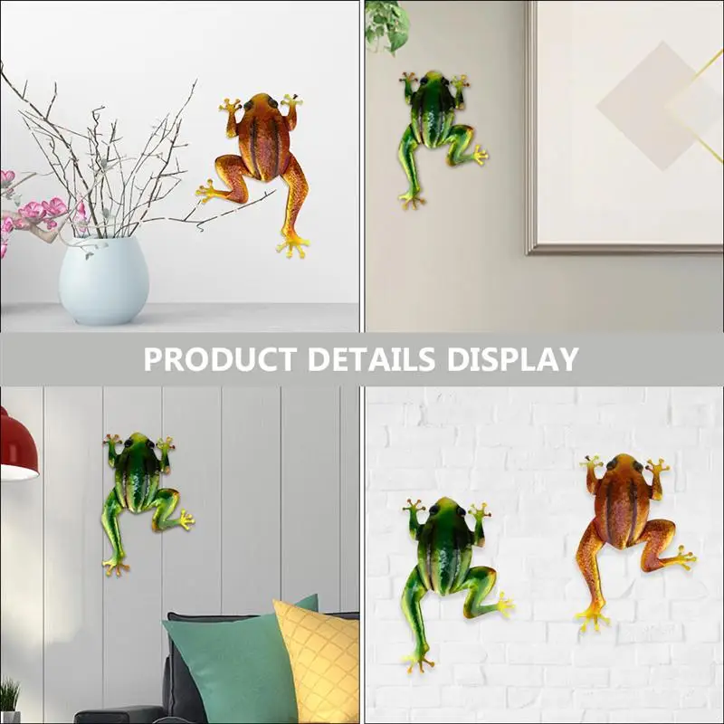 2 шт. металлический лягушки Декор стены декоративные искусства Висячие украшения
