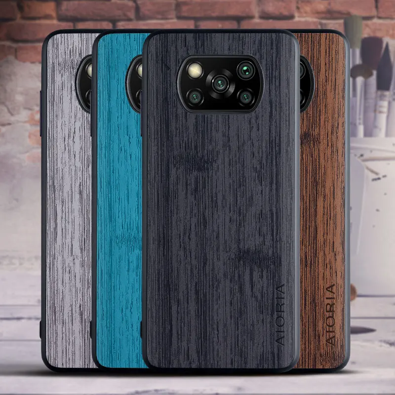 case for Xiaomi Poco X3 Pro X3 NFC GT Vintage soft TPU Hard PC PU leather skin 3in1 coque fundas covers