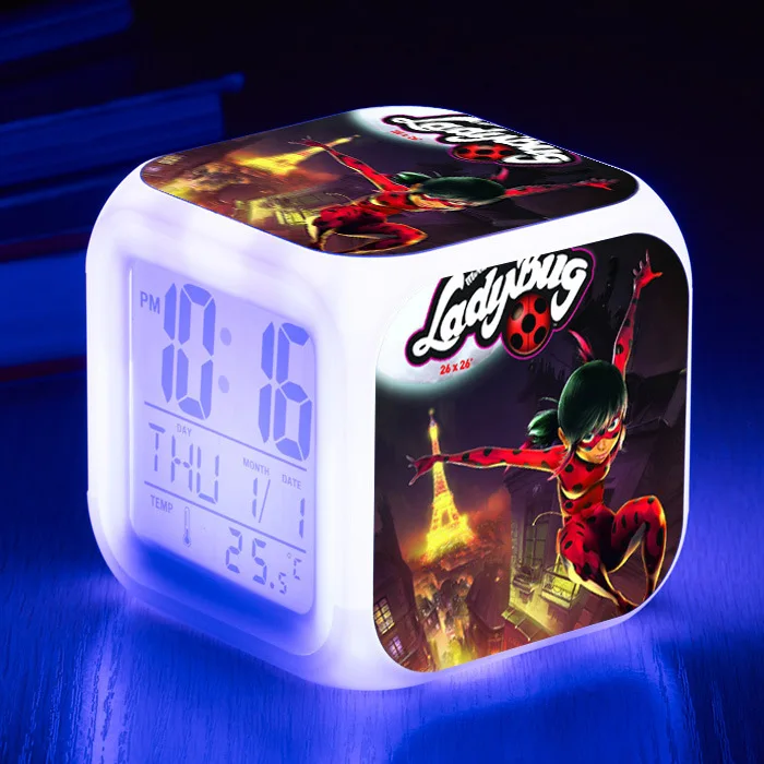 23 Girls Boys Toy Kids Alarm Clock wekker digital Alarm clock Animation Alarm clock wake up light reveil table reloj despertador - Цвет: 23