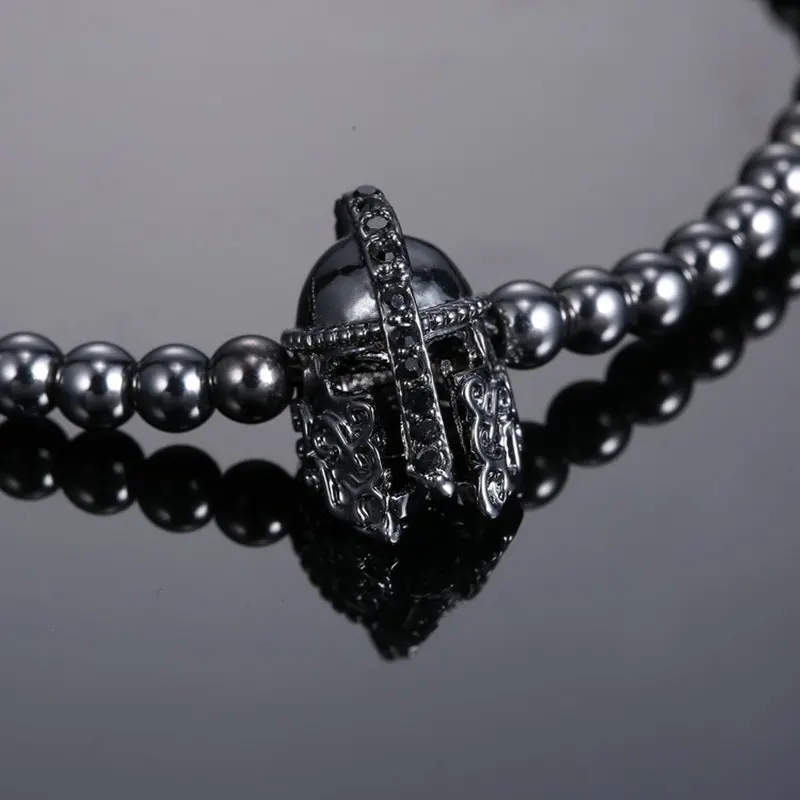 Новый дизайн черный CZ бусы из нержавеющей стали браслет с круглыми бусинами