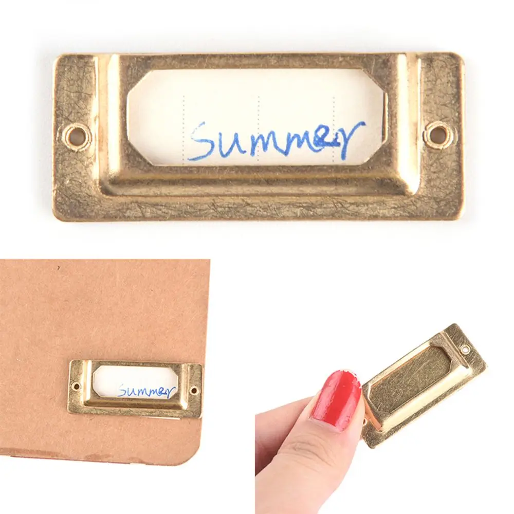 

1PCS Retro brass tag index card Traveler's Notebook Label Index Card hand account accessories