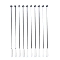 10pcs swizzle sticks metal stainless steel mixing cocktail coffee stirrers for wine juice 7 5 inch 10pieces pack cnim hot